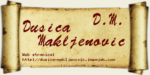Dušica Makljenović vizit kartica